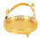 Decorative Large Capacity Round Fruit Bowl in Gold Handle Design Medium Size 3