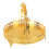Decorative Large Capacity Round Fruit Bowl in Gold Handle Design Medium Size 4