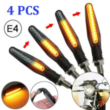 4 Stück LED-Motorrad-Mini-Blinker, 12 LED-Sequenzielles Fahrlicht