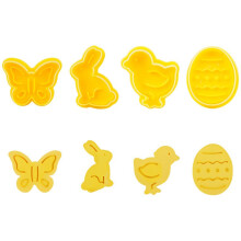 Plastic Easter Fondant Cutters – Butterfly, Rabbit,