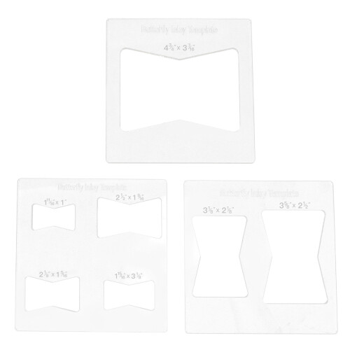 Set șabloane încrustații fluture acrilice 15x15cm 7 dimensiuni