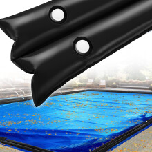12 Pack 10ft HeavyDuty Pool Cover Water Bags DoubleChamber PVC Weights for Winter Pools Black