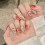 (Short Ladder) Pink Cat Eye False Nails, Waterproof & Long Lasting 4