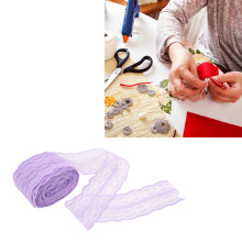 4Pcs Retro Purple Lace Ribbons Nylon Gift Packaging Accessories for DIY