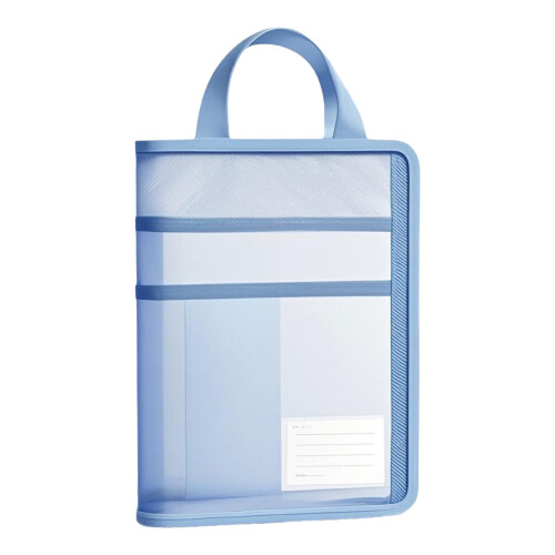 (Blue) A4 L-Shape File Pouch for Office & School 1