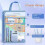(Blue) A4 L-Shape File Pouch for Office & School 5