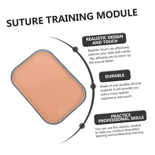 Suture Practice Pad with Realistic Skin Simulation, Reusable Medical Student Training Kit 2