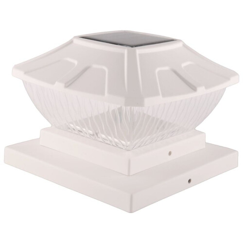 Solar Post Cap Lights Outdoor - 2 Pack 2 Modes Solar Deck Fence Lights, IP65 Waterproof Solar Powered Light Posts White 1