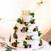 6St Guld Crown Cake Topper Small Crystal Pearl Cupcake Toppers Tiara Small Cupcakes Crown för BröLlopsföDelsedag