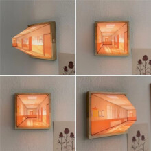 3D Stereoscopische Visuele Wandlamp, Decoratieve Lampen aan Het Bed, Scène 3D-Effect, Kleurveranderende Doe-Het-Zelf Wandlampen C