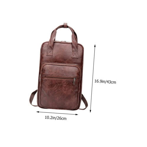 Drumstick Bag with Shoulder Strap and Handles, Padded Case with Multiple Pockets for Drummers 1