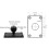 Aluminum Square Mounting Base with 1 Inch Rubber   Motorcycle Mounting Base for RAM Navigation Bracket,Style 3 2