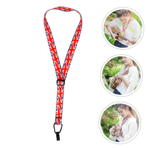 Embroidered Ukulele Strap with Adjustable Length and Breathable Fabric for Comfortable Fit 2