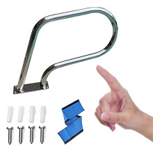 Pool Handrail 304 Stainless Steel Swimming Pool Rail with Removable Armrest Cover Easy Install 32x22.5 Inches