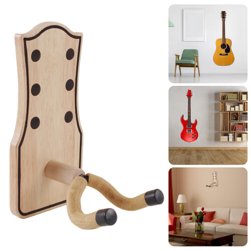 Guitar Wall Hanger with Protective Padded Cradle, Space Saving Wall Mounted Holder for All Instruments 1