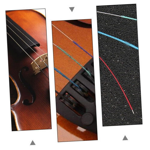 8 Piece Violin Strings Set Durable Wound Construction Stable Tuning Easy Replacement 1