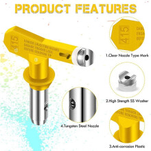 Airless Paint Nozzles Set,Reversible Spray Tips Airless Paint Sprayer Nozzle Tips Airless Sprayer Spraying Parts