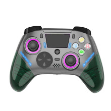 For P5 RGB Controller for PS5/4/PC Console Wired Gamepad W/ Turbo Dual Vibrations No Delay Instant Connect GameControl B