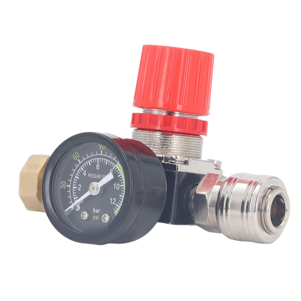 UK Air Compressor Regulator Kit 4-Way Gauge 180