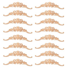 20X Vintage Plant Wood Carved Corner Applique Decorate Frame Cabinet Fireplace Door Furniture Decorative Wooden