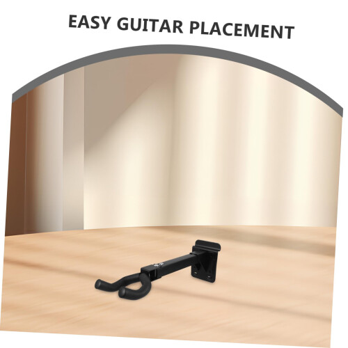 Metal Guitar Wall Mount Hanger, SpaceSaving Hook for Ukulele Violin, Secure Storage and Display 2