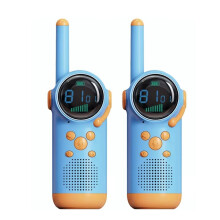 2 Stuks Walkie Talkie Kinderen Lcd-Scherm Zaklamp Intercom Afstand 1-3 Interactie Kinderen Jongen Meisje Blauw