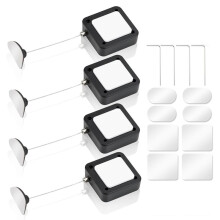 4 Pack 6.5ft Retractable Remote Control Tether with Adjustable Locking Cord, TV Remote Finder and Security Lanyard