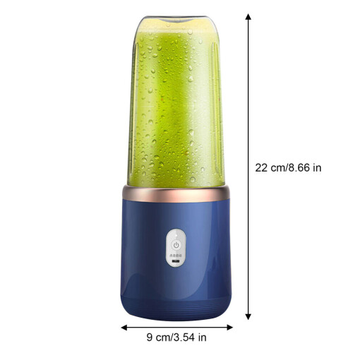 400ML USB Rechargeable Mini Juicer Cup, Blue/Pink Portable Blender 1