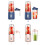 400ML USB Rechargeable Mini Juicer Cup, Blue/Pink Portable Blender 12