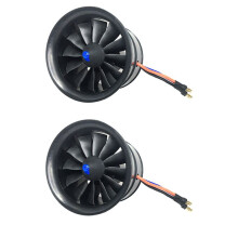 2X EDF 70mm 2300KV 6S 12 Blades RC Fan Propeller with Brushless Motor for RC JET Airplane Drone Model Spare Parts