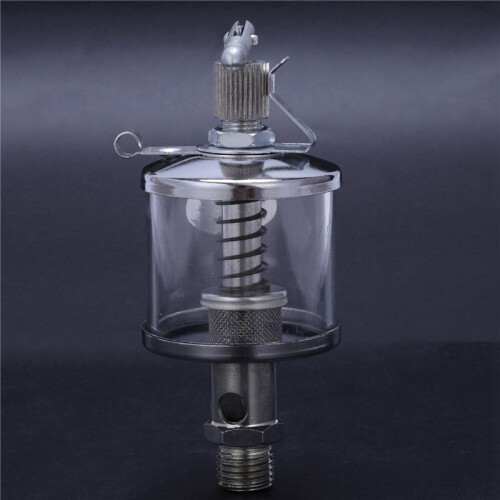 10X 50mL Engine Machine Lubricator Oil Gravity Drip Feed Oiler Clear+Silver 1