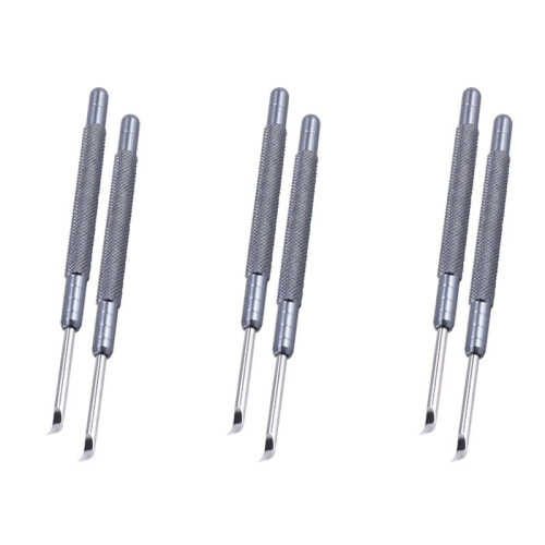 6 Pack Metal Watchmaker Repair Tool Watch Hand Remover Tools Levers with Flat Blade