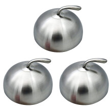 3Pcs 20cm Stainless Steel Steak Cover Teppanyaki Dome Dish Lid Home Round Oil Proof Meal Food Cover Kitchen Cooking