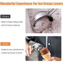 Ice Cream Scoop Ice Cream Scoop with Trigger Release Ice Cream Accessories Volume Scoop Cylindrical Ice Cream Scoop