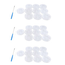 90 mm Glass Petri Dishes, 30 Pcs Autoclavable Lab Petri Plates with A Inoculation Loop, Autoclavable and Reusable