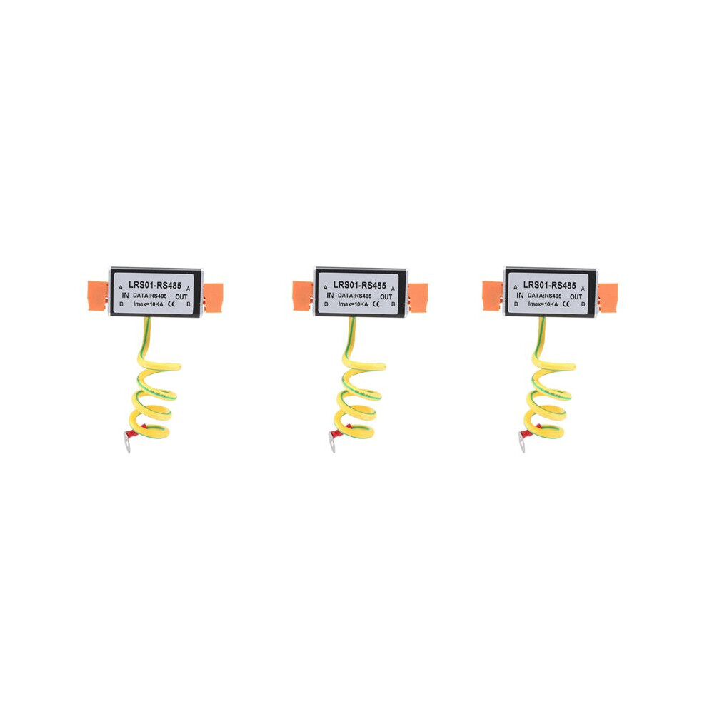 3X Rs485 Date Signal Power Arrester Anti Surge Protector Monitoring Cctv Camera Protection Device Thunder Preventer 6032242399349