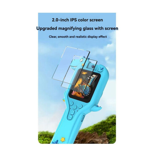 Children Electron Microscope Handheld 500x Magnifying Digital Microscope for Kids Educational Science Toys