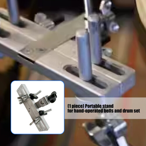Adjustable Handbell Stand with Durable Metal Base, Nonslip Clamp and Foldable Design for Performance 1