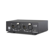 2 in 2 Out 48V Phantom Power Supply Universal Compact Phantom Power for Condenser Microphone Music Recording Equipment