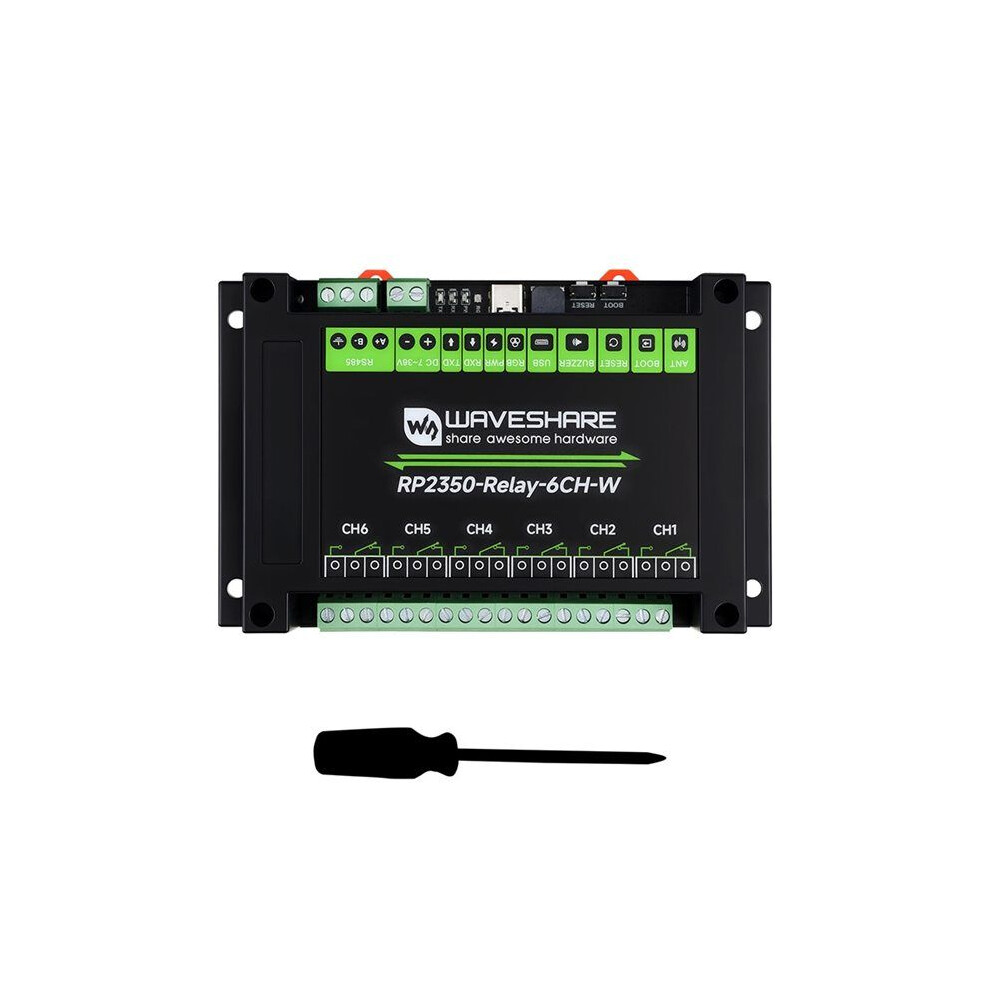 Waveshare For Raspberry Pi 2 Rp2350 Wifi Industrial Relay Controller 6-Channel Relay With Rs485 Isolation Protection 6031121983327