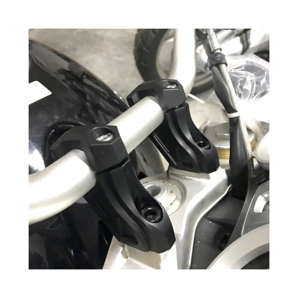 Motorcycle Handlebar Riser Mount Extension Clamps For R Nine T Rninet R9t R 9 T 2014-2023 Black 6032657355497
