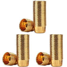 150 St Aluminiumfolie Cupcake Cups Engångsmuffin Liners Bakformar Aluminium Cupcake Tip Pan Ramekin Hållare Little Pudding Cups-Guld
