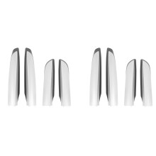 Roof Rack Rail End Cover, 8Pcs Roof Rack Cover Shell Cap Replacement for RAV4 XA40 2013-2018 Silver