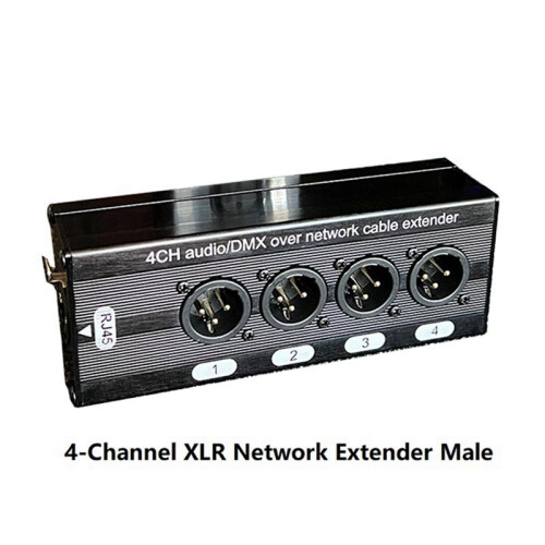 2 Unidade de ÁUdio XLR de 3 Pinos e 4 Canais e DMX sobre Extensor de Cabo de Rede, Extensor de Sinal de Rede DMX512, Macho 2