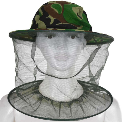 4X Camouflage Patten Beekeeper Hat Beekeeping Face Mask