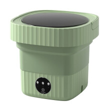 Folding Washing Machine Portable Small Washing Machine Underwear Cleaning Machine Green US Plug
