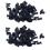 50 Pcs Plastic Push in Bumper  Door Rivets Clip 8mm Hole Black 1