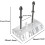 Skateboard Hanger 8PCS Wall Mount Deck Rack for Skateboards Deck Display and Storage 6