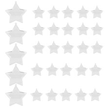 30 Sets 80mm DIY Fillable Balls Clear Plastic Ornaments Balls Christmas Tree Ornament Bauble Party Supplies (Star Shape)