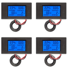4X AC 80-260V 100A PZEM-061 Display LCD Digitale Corrente Tensione Potenza Energia Amperometro Voltmetro Con Trasformatore di Corrente CT